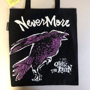 Edgar Allen Poe Black Canvas Tote Bag